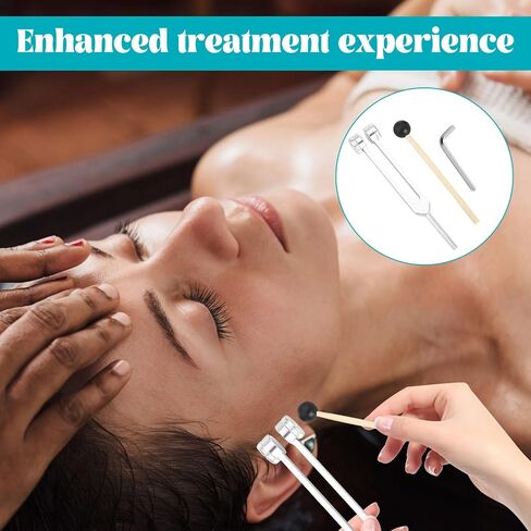 128hz Tuning Fork Medical,Aluminum Alloy Tuning Forks for Healing,Tuning Fork with Silicone Hammer,Tuning Fork 128hz for DNA Repair Healing,Sound Therapy,Tuning Forks Medical in Saudi Arabia