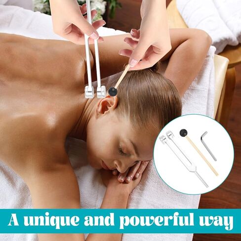 128hz Tuning Fork Medical,Aluminum Alloy Tuning Forks for Healing,Tuning Fork with Silicone Hammer,Tuning Fork 128hz for DNA Repair Healing,Sound Therapy,Tuning Forks Medical in Saudi Arabia