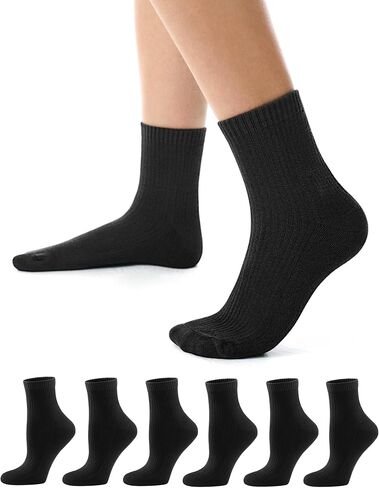 CS CELERSPORT 5 Pack Mini Crew Cotton Cushioned Ankle Socks, Athletic Causal Moisture-Wicking Calf Socks for Women and Men in Saudi Arabia