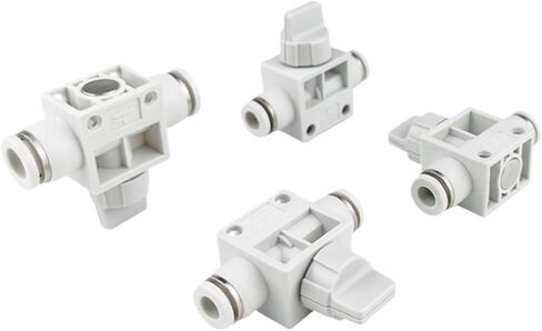 Tracheal Quick Plugs White Pneumatic Connector HVFF4/6/8/10 Manual Valve Switch 1Pcs(HVFF6(White)) in Saudi Arabia