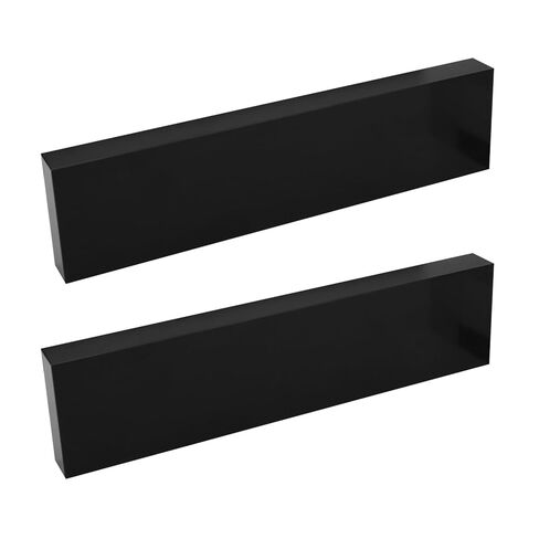 2pcs HDPE Plastic Blocks, 12x3x1in/30.48x7.62x2.54cm High Density Polyethylene Solid Plastic Block for Machining Floor Installation Prototyping DIY Projects Engineering (Black) in Saudi Arabia