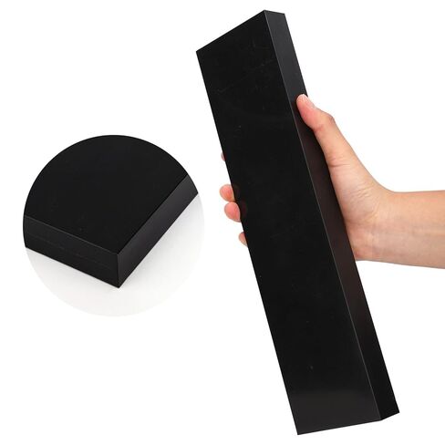 2pcs HDPE Plastic Blocks, 12x3x1in/30.48x7.62x2.54cm High Density Polyethylene Solid Plastic Block for Machining Floor Installation Prototyping DIY Projects Engineering (Black) in Saudi Arabia