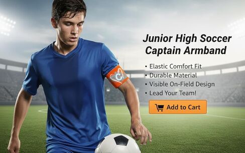 DQL Kids Soccer Captain Armband Youth Teen Team Sports Equipment, Teenager Captains arm Bands in Kuwait