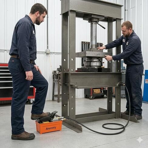 مضخة هواء/هيدروليكية تعمل بقدرة 10,000 رطل لكل بوصة مربعة، وخزان زيت 98 بوصة مكعبة/مضخة قدم هيدروليكية هوائية شديدة التحمل سعة 1.6 لتر مع مدخل هواء 1/4 NPT ومخرج زيت 3/8 NPT، للكباش والمكابس والسحّابات الهيدروليكية in Kuwait