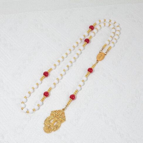 Gold Rosary Catholic Rosary Necklace for Women St. Miraculous Medal & Cross Crucifix Catholic Prayer in Saudi Arabia