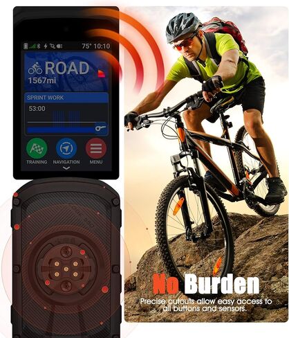 Silicone Case Compatible with Garmin Edge 850/550 + 2 Tempered Glass Screen Protectors, Soft Silicone Cover All-Inclusive Shockproof Protection in Saudi Arabia