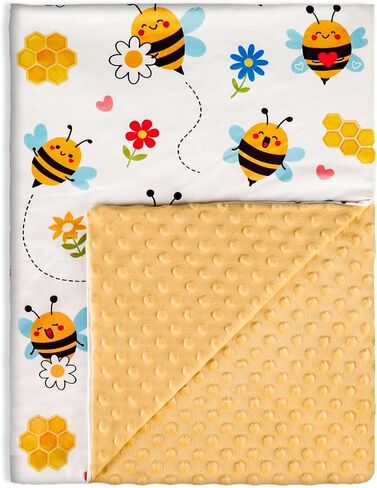 Highland Cow Wild Flower Baby Blanket for Boys and Girls, 30"x40" Boho Floral Farmhouse Highland Cow Toddler Soft Blanket with Double Layer Dotted Backing for Nursery, Crib, Newborn and Toddler in Saudi Arabia