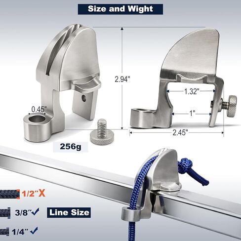 -1" Stainless Steel Boat Fender Clips,Pontoon Boat Square Rail Fender Hangers/Adjusters/Clips Hangers,(for 1" Square Fender Poles), Work with Pontoon Bumpers for Docking. in Saudi Arabia
