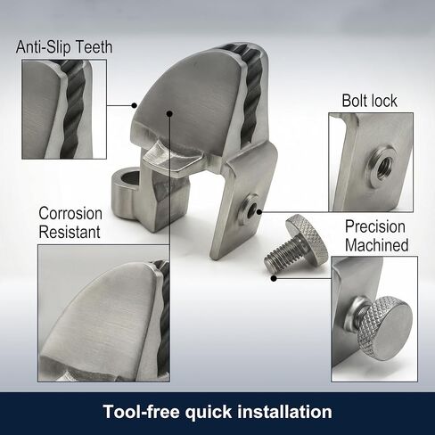 -1" Stainless Steel Boat Fender Clips,Pontoon Boat Square Rail Fender Hangers/Adjusters/Clips Hangers,(for 1" Square Fender Poles), Work with Pontoon Bumpers for Docking. in Saudi Arabia
