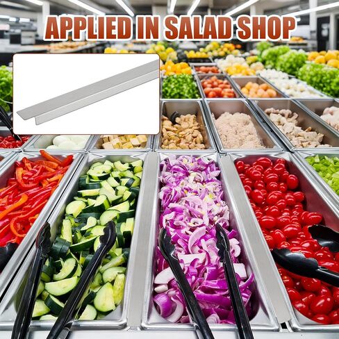8 Pack Steam Table Dividers, 12 Inch Stainless Steel Divider Bar, Metal Adaptor Bar Buffet Adapter Bar Cooler Divider for Hotel Restaurant Kitchen Catering Home Commercial Food Service Accessories in Saudi Arabia