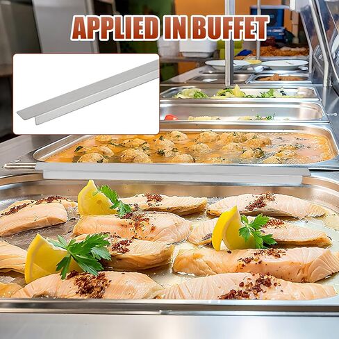 8 Pack Steam Table Dividers, 12 Inch Stainless Steel Divider Bar, Metal Adaptor Bar Buffet Adapter Bar Cooler Divider for Hotel Restaurant Kitchen Catering Home Commercial Food Service Accessories in Saudi Arabia