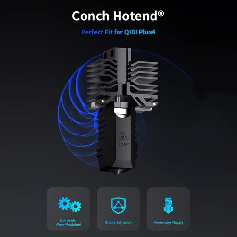 FYSETC Replacement Assembly Hotend for Qidi Plus4: Nozzle 0.4 Upgraded Endcoat with Coated Full-Metal Heat Break Cooling Heatsink Heating Block Fast Printing 30mm³ in Saudi Arabia