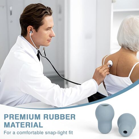 Silicone Stethoscope Ear Tips, Gray, 10 Pcs, Universal Replacement Earpieces, 0.79×0.51 Inch in Saudi Arabia
