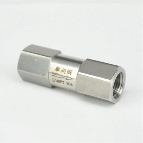 1/4 "NPT خيط داخلي 304 صمام فحص من الفولاذ المقاوم للصدأ صمام فحص زيت الماء والغاز 64 بار in Saudi Arabia