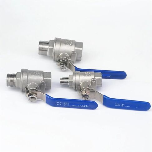 1 قطعة 1/4 "1/2" 3/4 "1" 2 "BSPT أنثى إلى ذكر 304 الفولاذ المقاوم للصدأ 2 قطعة صمام كروي تتحمل كامل بخار الماء 358 PSII(1/2) in Saudi Arabia