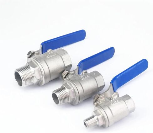 1 قطعة 1/4 "1/2" 3/4 "1" 2 "BSPT أنثى إلى ذكر 304 الفولاذ المقاوم للصدأ 2 قطعة صمام كروي تتحمل كامل بخار الماء 358 PSII(1/2) in Saudi Arabia