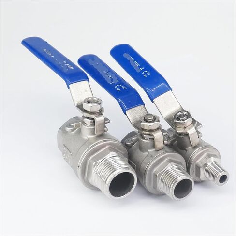 1 قطعة 1/4 "1/2" 3/4 "1" 2 "BSPT أنثى إلى ذكر 304 الفولاذ المقاوم للصدأ 2 قطعة صمام كروي تتحمل كامل بخار الماء 358 PSII(1/2) in Saudi Arabia