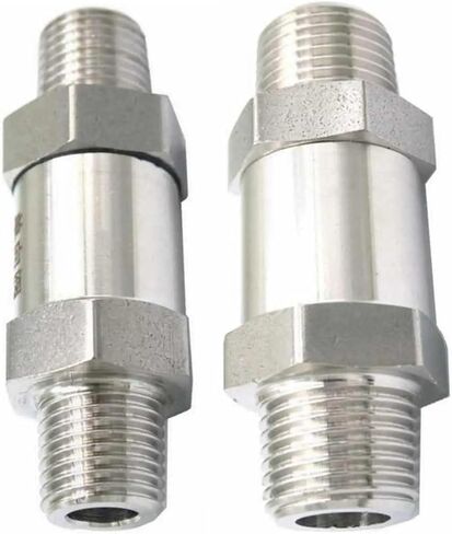 1 Pcs 1/8" 1/4" 1/2" NPT BSPT Male Thread 304 Stainless Steel Hexagonal Check Valve Water Gas Oil High Temperature Sealing(1/4",NPT) in Saudi Arabia