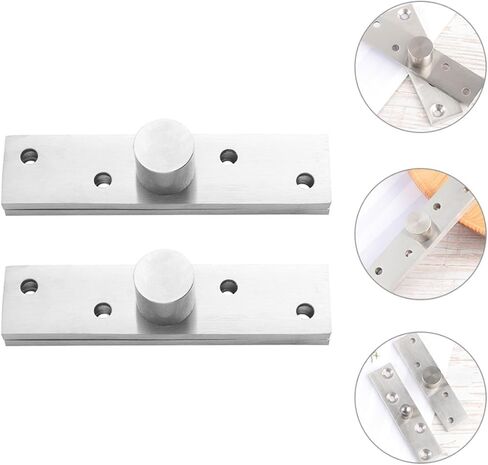 Holibanna 2 قطعة مفصلات باب خزانة دوارة 360 درجة حجم صغير من الفولاذ المقاوم للصدأ مخفي عالي التحمل لأبواب الخزانة الداخلية in Kuwait