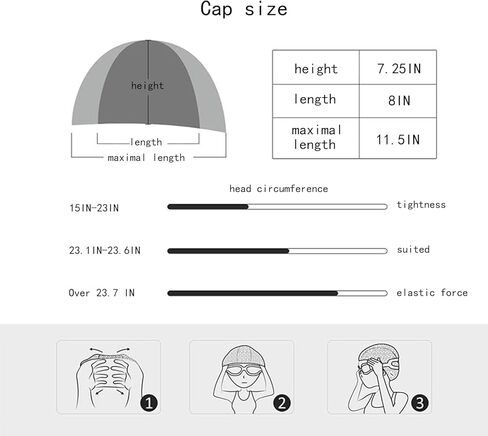 قطعة واحدة من قبعة السباحة المصنوعة من السيليكون للجنسين، قبعة السباحة للنساء، قبعة استحمام مريحة مثالية للشعر المجعد القصير والمتوسط ​​الطويل، قبعات الدش تحافظ على تصفيفة الشعر دون تغيير in Kuwait