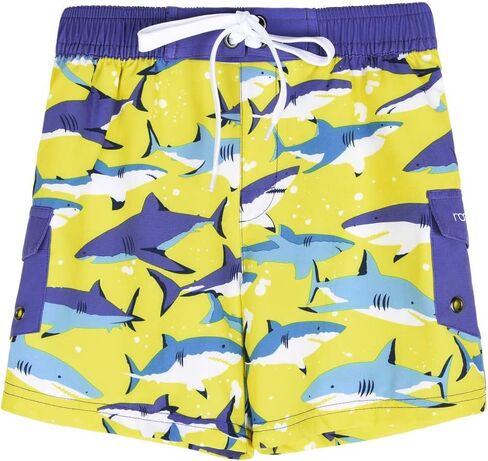Big Boy's Swim Trunks Colorful Printed Beachwear Holiday Water Sports Shorts Quick Dry in Saudi Arabia