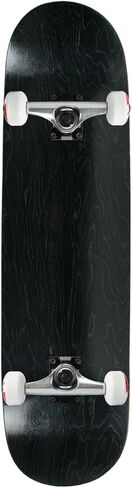 Moose Complete Skateboard Stained Black 7.63" Silver/White Assembled in Saudi Arabia