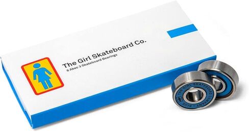 محامل لوح التزلج للفتيات من السلسلة الزرقاء ABEC 3 من الكروم الكربوني، دروع قابلة للإزالة، مشحمة مسبقًا in Kuwait