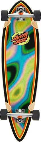Santa Cruz Oval Flame Lava Dot 9.20in x 33in Pintail Skateboard Cruzer in Saudi Arabia