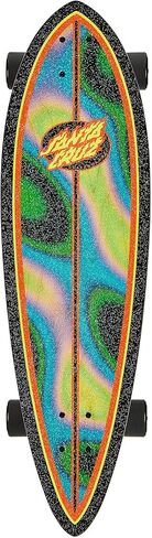Santa Cruz Oval Flame Lava Dot 9.20in x 33in Pintail Skateboard Cruzer in Saudi Arabia