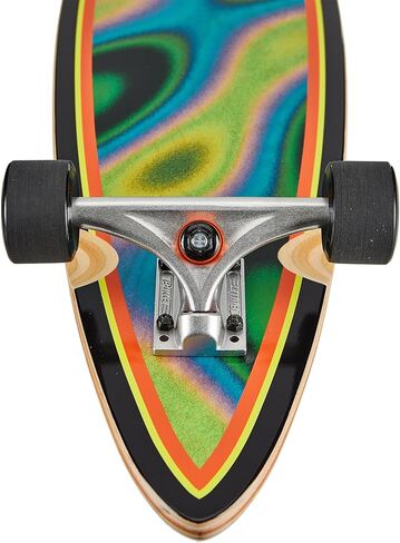 Santa Cruz Oval Flame Lava Dot 9.20in x 33in Pintail Skateboard Cruzer in Saudi Arabia