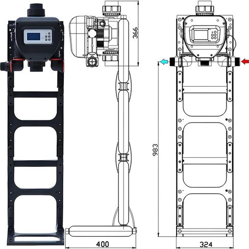 17T/H Automatic Metered Filter Valve Industrial LCD Display Side Mounted Grade 220V Engine Core Component in Saudi Arabia