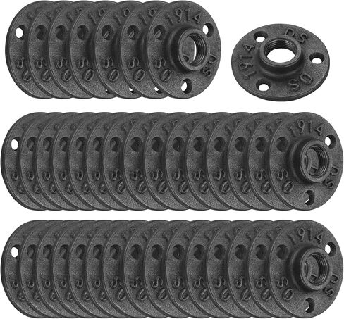 3/4" Floor Flange, Home TZH Malleable Iron Threaded Pipe Flange Fittings for Industrial vintage style, Flanges with Threaded Hole for DIY Project/Furniture/Shelving Decoration(4 Pack) in Saudi Arabia