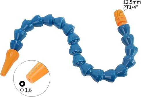 Flexible Oil Coolant Hose 1PC 1/4" Plastic 2 Points Flexible Water Oil Coolant Pipe Hose(Nozzle-2366,600MM-WITHOUT SWITCH) in Kuwait