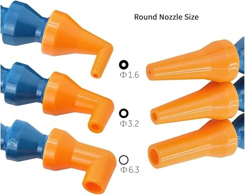 Flexible Oil Coolant Hose 1PC 1/4" Plastic 2 Points Flexible Water Oil Coolant Pipe Hose(Nozzle-2366,600MM-WITHOUT SWITCH) in Kuwait