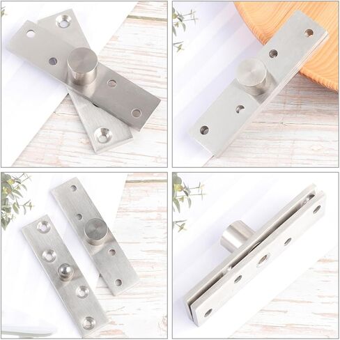 2pcs 360 Degree Small Cabinet Door Pivot Hinges Stainless Steel Hidden Swivel Door Hinges in Kuwait