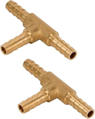 2 قطعة 1/4 بوصة × 1/4 بوصة × 1/4 بوصة تركيبات تي شيرت نحاسية لخرطوم الهوية 1/4 بوصة تقاطع الاتحاد ثلاثي الاتجاهات للهواء والغاز والوقود والزيت in Kuwait