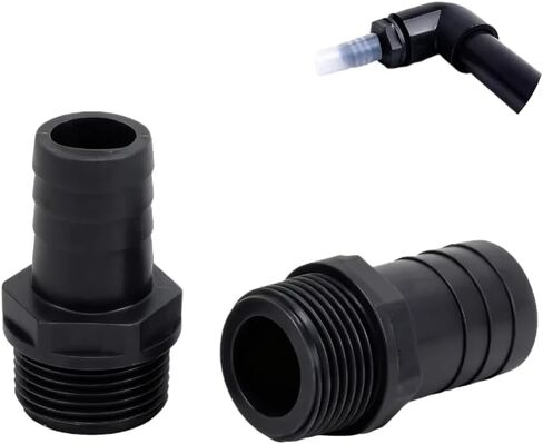 مضخة حمام السباحة ومحول خرطوم الحديقة، 1-1/2 بوصة تركيب شائك إلى ذكر NPT، موصل PVC أسود مكون من قطعتين لأنظمة المياه الصناعية والمطبخ والمحمولة in Kuwait