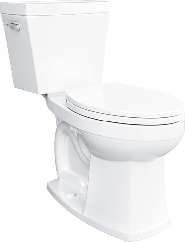 مرحاض Gerber Avalanche Select 1.28 GPF مكون من قطعتين مع سطح هادئ ونظيف، ارتفاع كرسي ADA، مقعد خشن 12 بوصة، إغلاق ناعم ومجموعة تثبيت مع حلقة شمع، أبيض، GRS48211E in Saudi Arabia