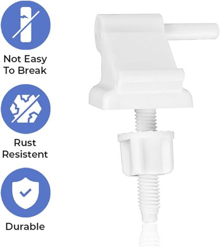 قطعتان من مفصلات مقعد المرحاض العالمية البديلة مع براغي وصواميل، مفصلات مقعد المرحاض البلاستيكية البيضاء، أجهزة مقعد المرحاض لاستبدال أغطية مقاعد المراحيض وإصلاحها in Kuwait