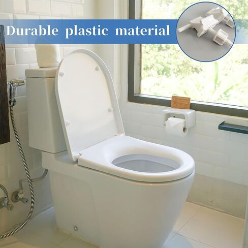 قطعتان من مفصلات مقعد المرحاض العالمية البديلة مع براغي وصواميل، مفصلات مقعد المرحاض البلاستيكية البيضاء، أجهزة مقعد المرحاض لاستبدال أغطية مقاعد المراحيض وإصلاحها in Kuwait