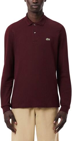 قميص بولو L.12.12 بأكمام طويلة للرجال من Lacoste، مقاس كلاسيكي، مقاس كبير in Kuwait