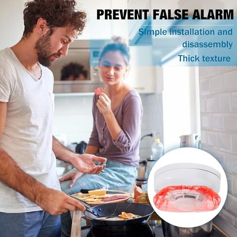 Gueevin 24 Pcs Smoke Detector Cover Smoke Alarm Dust Paint Cover for Home Fire Alarm (Red) in Saudi Arabia