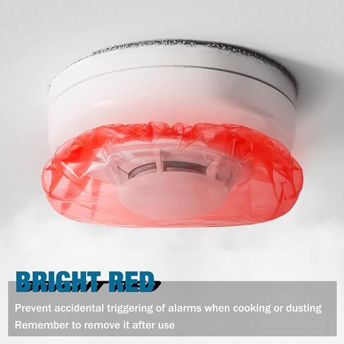 Gueevin 24 Pcs Smoke Detector Cover Smoke Alarm Dust Paint Cover for Home Fire Alarm (Red) in Saudi Arabia