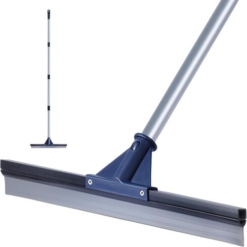 Floor Squeegee for Concrete Floor, 17.5" Heavy Duty Squeegee Broom for Floor, Commercial Scrubber Mop with Extendable Long Handle, Bathroom Tile Shower Glass Window in Saudi Arabia