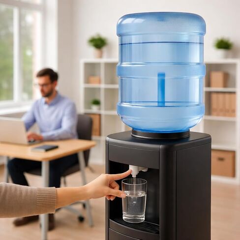 زجاجة مياه بسعة 5 جالون، إبريق مياه قابل لإعادة الاستخدام خالٍ من مادة BPA لموزعات التحميل العلوية والسفلية، بلاستيك متين عالي التحمل، غطاء مقاوم للتسرب in Saudi Arabia