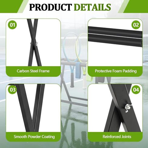 LEIFIDE Tennis Racket Storage Rack Stand Large Capacity Steel Tennis Racket Holder Badminton Racquet Rack Organizer for Schools, Gymnasiums, Playground in Saudi Arabia