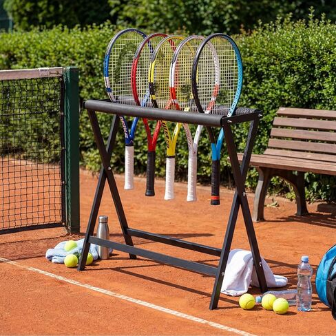 LEIFIDE Tennis Racket Storage Rack Stand Large Capacity Steel Tennis Racket Holder Badminton Racquet Rack Organizer for Schools, Gymnasiums, Playground in Saudi Arabia