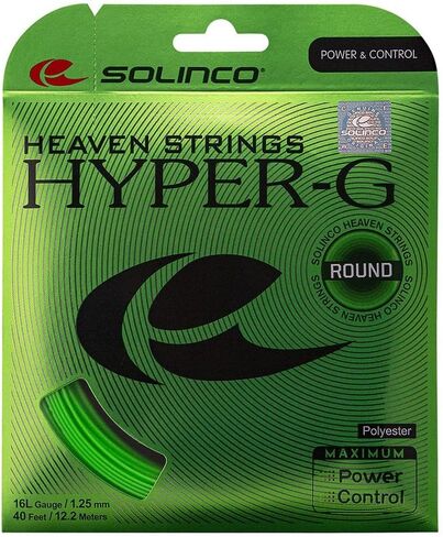 Solinco Hyper-G Round Tennis String Hybrid Set, 17, Green in Saudi Arabia
