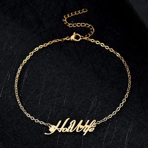 HotWife Anklet with Hearts – Gold Plated or Silver Colored Stainless Steel Hot Wife Anklet in Saudi Arabia