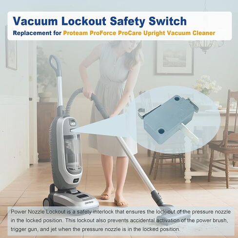 LONYE 104279 استبدال مفتاح أمان المكنسة الكهربائية لـ Proteam ProForce 1200XP 1500 1500XP ProCare مكنسة كهربائية عمودية (عبوة من 2) in Saudi Arabia